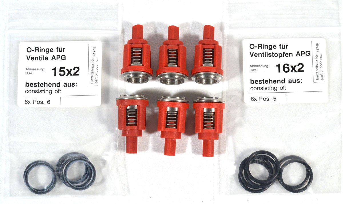 Rep-Satz Ventile, APG Pumpe (rot)
